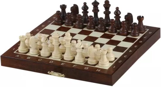 Thumbnail van een extra afbeelding van het spel Magnetisch Schaakbord met Schaakstukken - Compact schaakset op Reis - Schaakspel