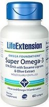 Super Omega-3 EPA/DHA Fish Oil, Sesame Lignans & Olive Extract, 60 Softgels