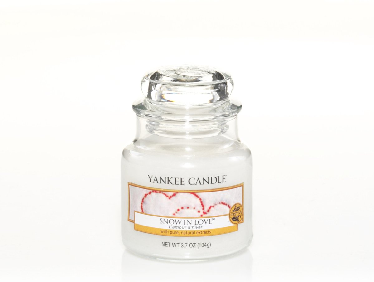 Yankee Candle Snow In Love Classic Medium Geurkaars - 90 branduren Wit