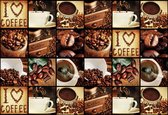 Fotobehang Coffee Cup Beans Brown | XL - 208cm x 146cm | 130g/m2 Vlies