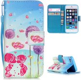 Paardenbloemen portemonnee hoesje voor iPhone SE, 5, 5S