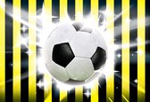 Fotobehang Football Yellow Black Stripes | PANORAMIC - 250cm x 104cm | 130g/m2 Vlies