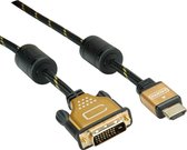 ROLINE GOLD Câble moniteur DVI (24+1) - HDMI, M/M, 1,5 m