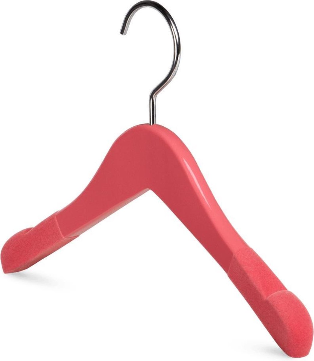 YourHanger Kids velvet roze kledinghangers - 2 stuks