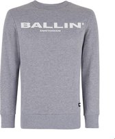 Ballin Amsterdam -  Heren Slim Fit   Original Sweater  - Grijs - Maat XXL