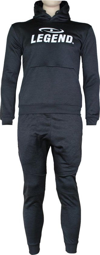 Joggingpak dames/heren met hoodie zwart  XXS