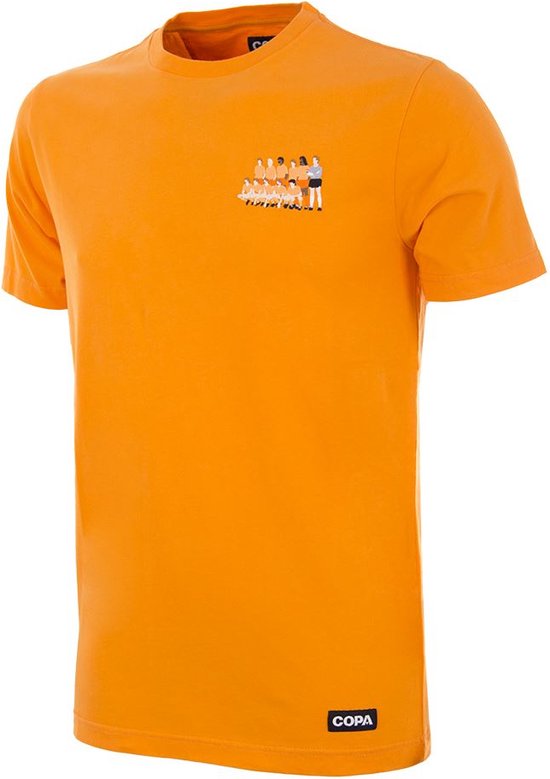 Holland 1988 European Champions Embroidery T-Shirt Orange