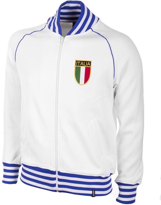 Italy 1982 Retro Football Jacket White;Blue