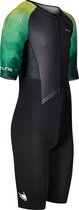 BTTLNS trisuit - triathlon pak - PRO Aero trisuit - trisuit korte mouw heren - langeafstand triathlon - Nemean 1.0 - groen - L