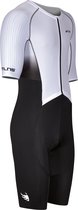 BTTLNS trisuit - triathlon pak - PRO Aero trisuit - trisuit korte mouw heren - langeafstand triathlon - Nemean 1.0 - wit - M