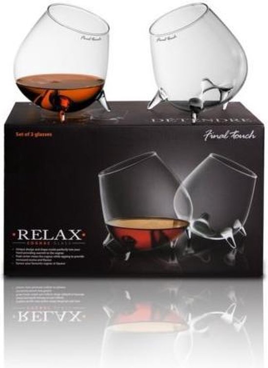 FInal Touch - Cognac Glazen - Brandy Tumblers Snifter gebogen glazen - Set  van 2 | bol.com