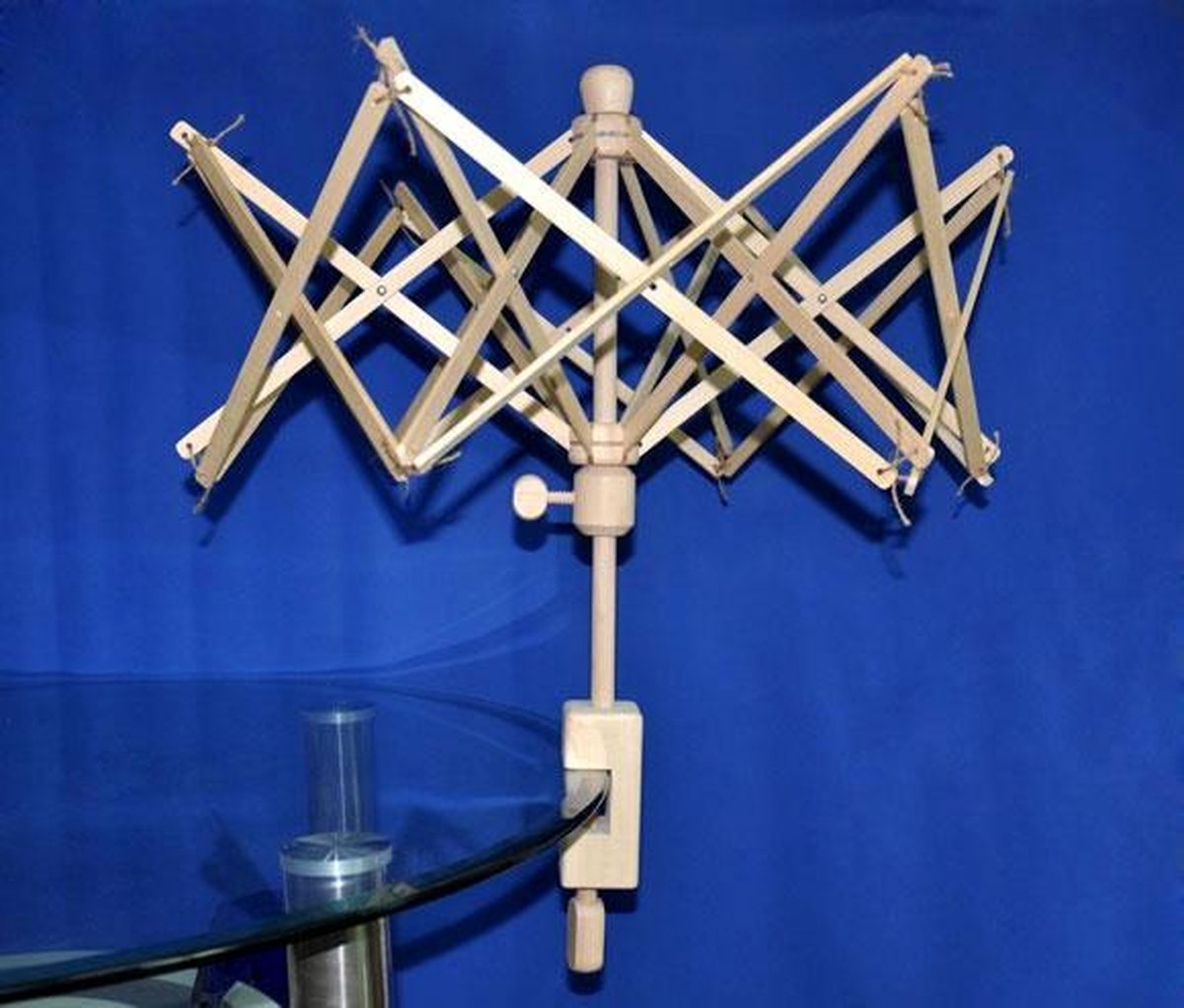 Wolafwikkelaar, garenwinder garnrollenhouder, wolafwikkelaar hout, wollen wikkel voor het breien, roterende magnetische wollen kloshouder, met montagetoebehoren, voor haken en breien accessoires