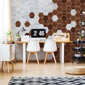 Fotobehang Modern 3D Wood Hexagonal Design | VEA - 206cm x 275cm | 130gr/m2 Vlies