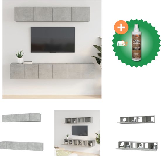 Opbergkast 40x45x103,5 cm bewerkt hout betongrijs | -nl
