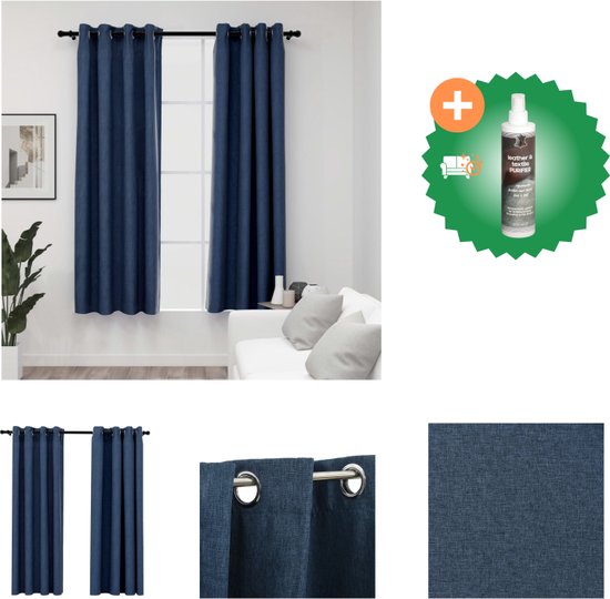 Ystyle Set Van 2 Thermische Verduisterende Gordijnen, 140x225cm, Fluweel Warmte-Isolerende Gordijnen, Geschikt Voor Woonkamer Slaapkamer, Modern Design Met Oogjes, Beige