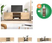 vidaXL Tv-meubel 150x30x50 cm bewerkt hout sonoma eikenkleurig - Kast - Inclusief Houtreiniger en verfrisser