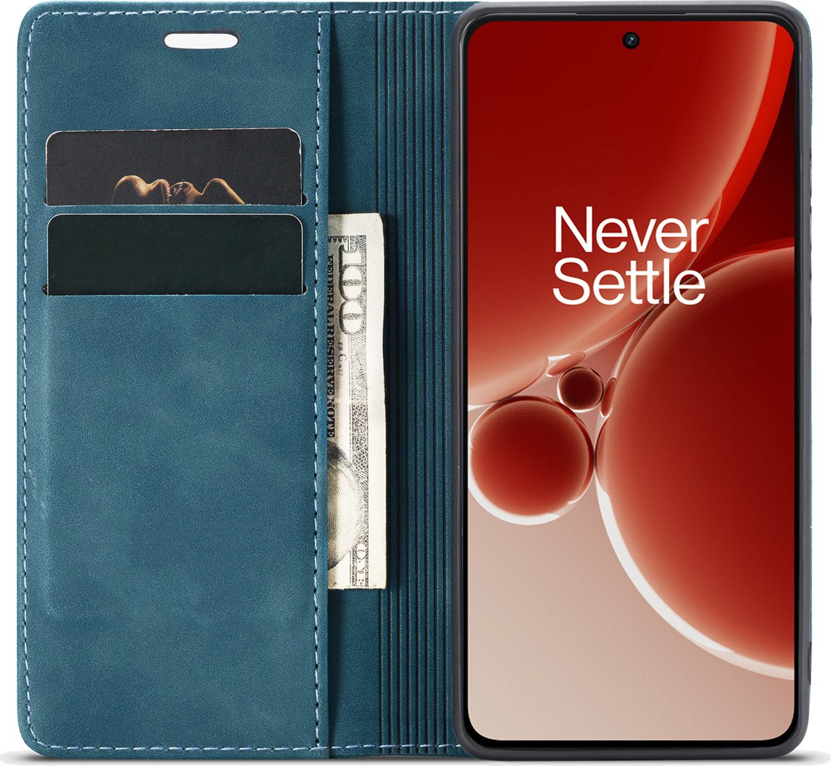 ProGuard OnePlus Nord 3 Wallet Hoesje Vintage Leder Blauw