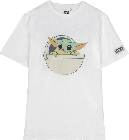 T-Shirt met Korte Mouwen voor kinderen The Mandalorian Wit - XL