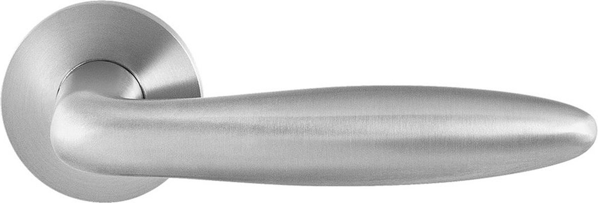 GPF bouwbeslag GPF135VR RVS mat Sigaar model deurkruk op rozet 53x6mm