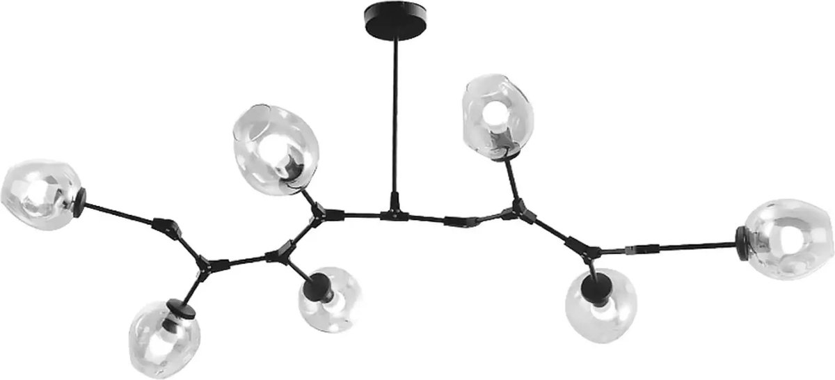 TooLight Hanglamp APP505-7C - E27 - 7 Lichtpunten - Zwart