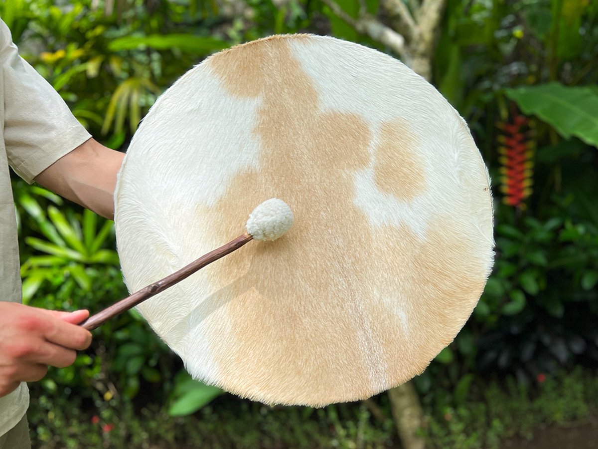 LIDAH® Sjamanendrum - 40cm Traditional Gevacht - Sjamaanse Shaman Drum - Sjamanen Percussie voor Volwassenen - Spirituele Sjamaan Trommel