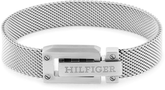 Tommy Hilfiger TJ2790520 Heren Armband - Gevlochten armband - Sieraad - Staal - Zilverkleurig - 10 mm breed - 19 cm lang