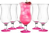 Verres à cocktail Glasmark - 6x - 420 ml - rose - verre - verres pina colada
