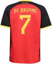Belgie Voetbalshirt De Bruyne Thuis - 2022-2024 - Voetbalshirts Kinderen - Jongens en Meisjes - 152 - Rood