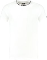 Ballin Amsterdam - Heren Slim fit T-shirts Crewneck SS - Off White - Maat XXL