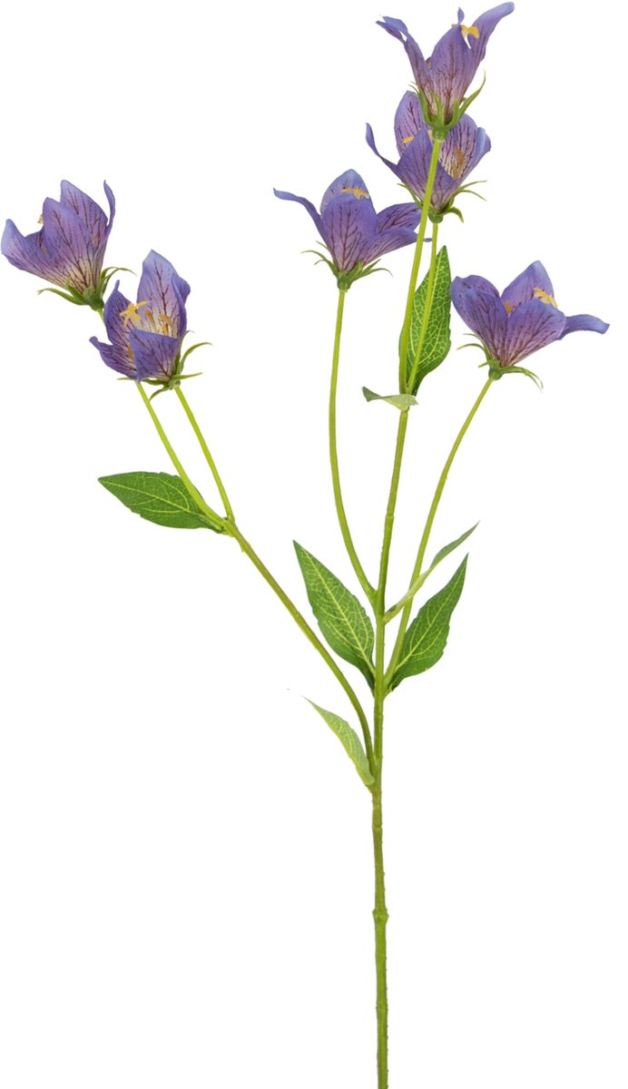 Kunstbloemen - Nepbloemen - Grasklokje - Zijde - Paars - 62 cm