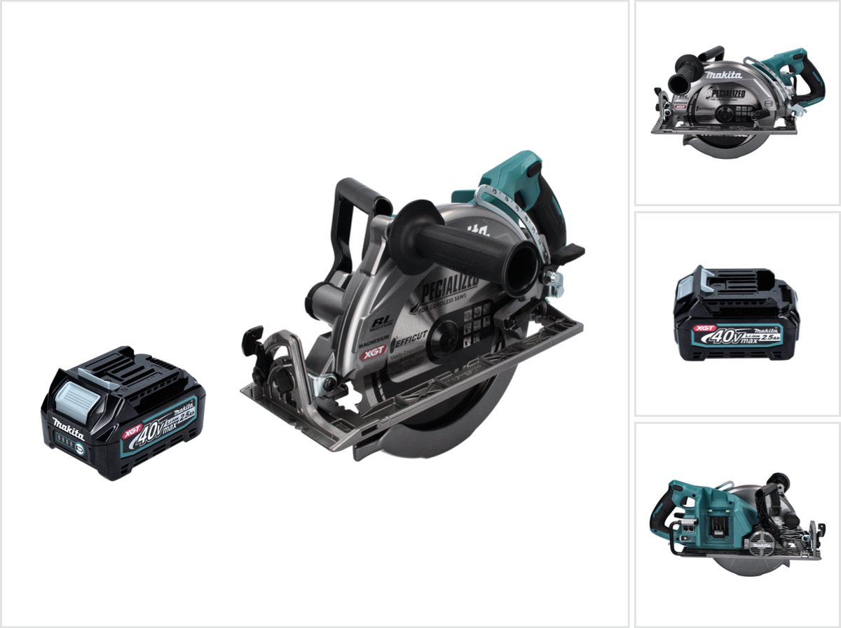 Makita RS 002 GD1 Accu-cirkelzaag 40 V max. 260 mm borstelloos + 1x accu 2,5 Ah - zonder lader