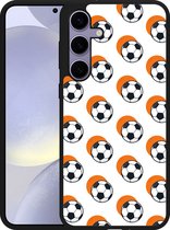 Cazy Hardcase Hoesje geschikt voor Samsung Galaxy S24+ Soccer Ball Orange