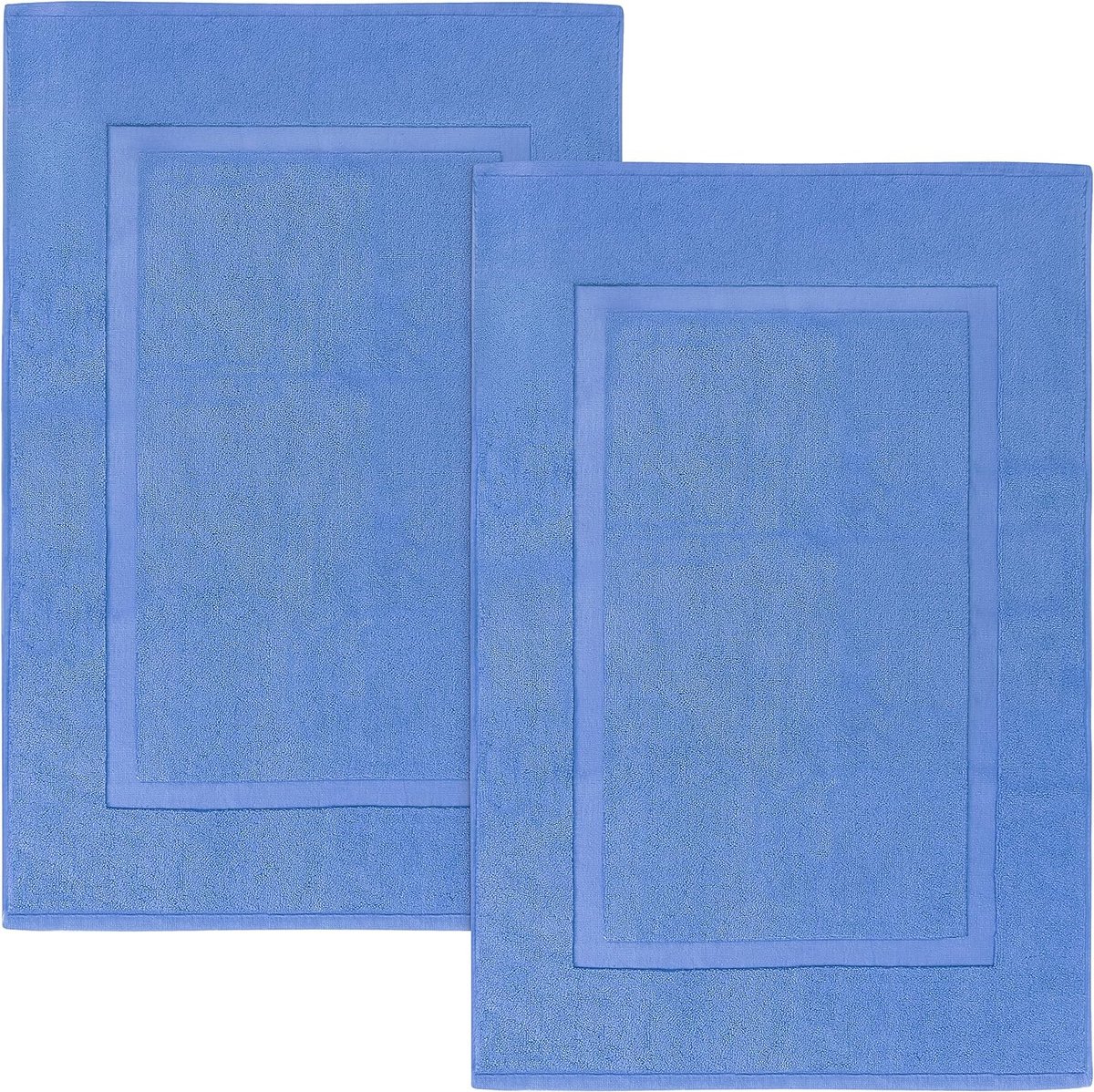 Set van 2 badmatten, salie-groene luxe badmatten van gekamd katoen, 53,3 x 86,4 cm