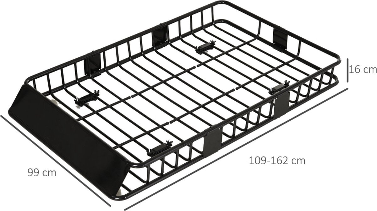 Dakdrager - Dakdragers - Dakkoffer autodakdrager - Universele bagagemand - Autoaccessoires - 162 x 99 x 16 cm – foto 4