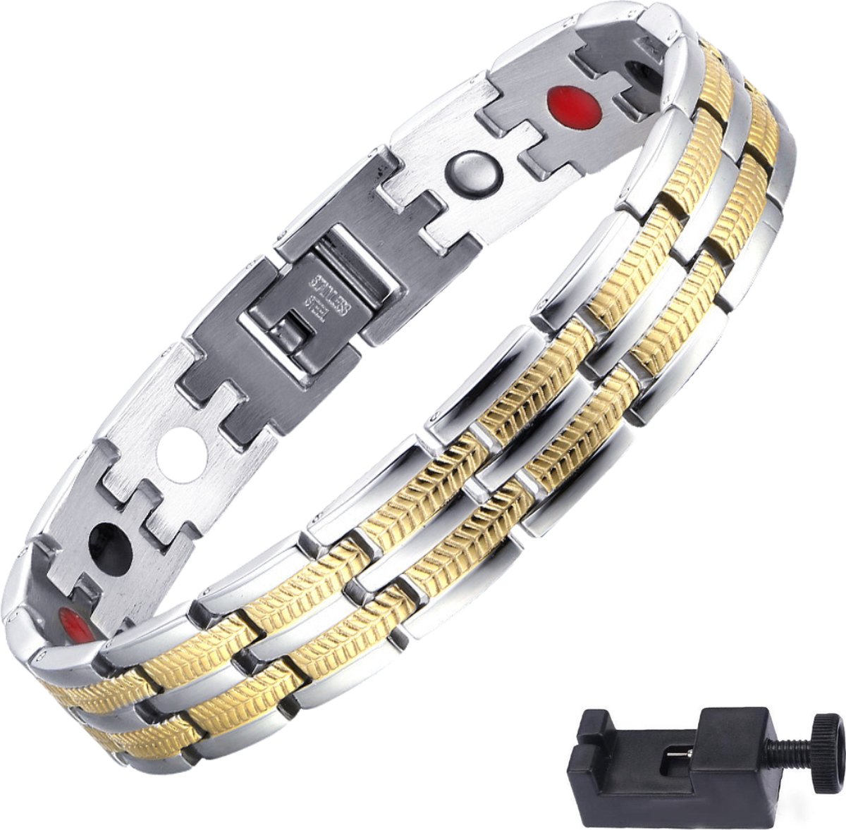 Goedkoopste Narvie - Helende Armband - Magneet Armband - Gezondheidsarmband Magnetische Armband - Kleur zilver