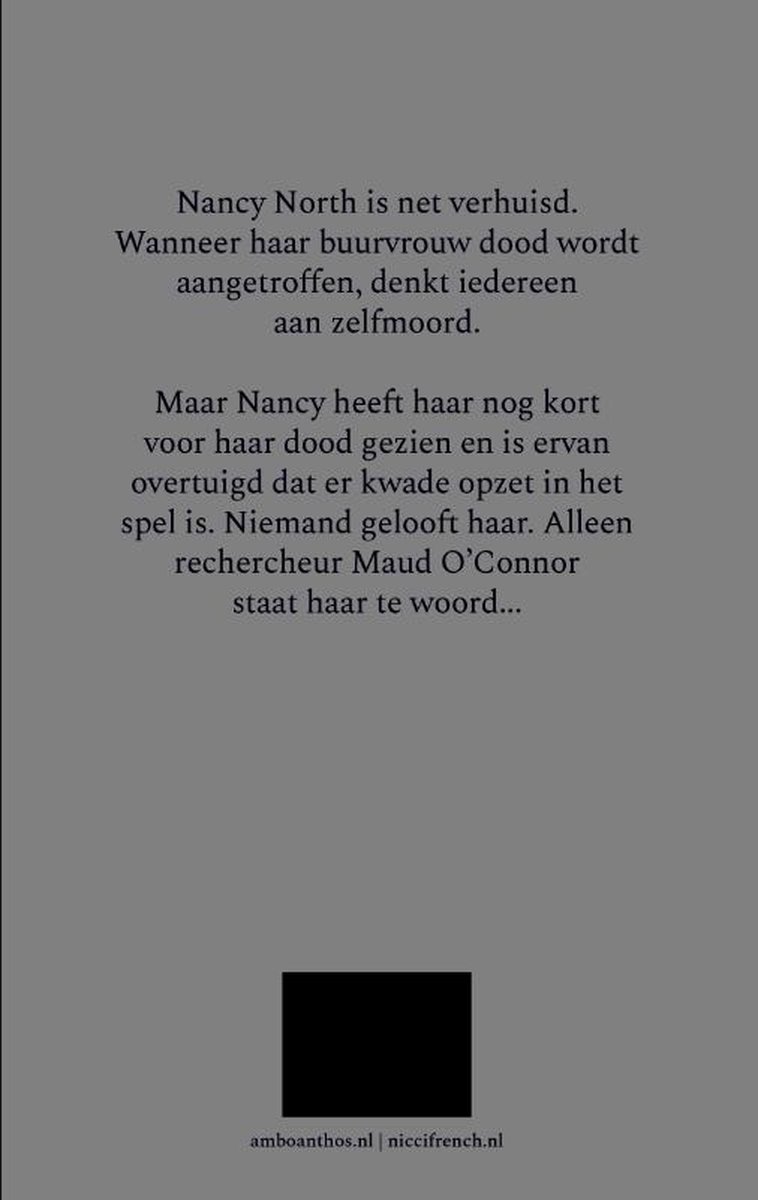 Rechercheur Maud O'Connor - Stemmen in het duister - back cover