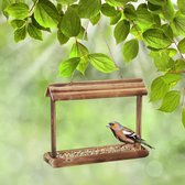 vogelvoederhuisje hangend, hout, HBD: ca. 23,5 x 32 x 7,5 cm, tuin, vogelvoederplek voor kleine vogels, bruin