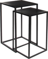 Mica Decorations table goa noir set de 2 plus grandes dimensions en cm: 35 x 35 x 55