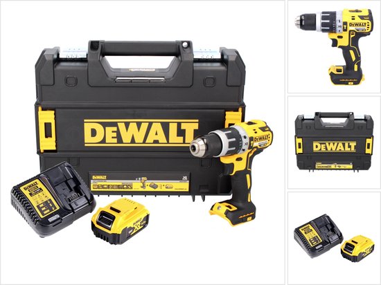 DeWalt DCD 796 P1 accu klopboormachine 18 V 70 Nm borstelloos + 1x oplaadbare accu 5.0 Ah + lader + TSTAK