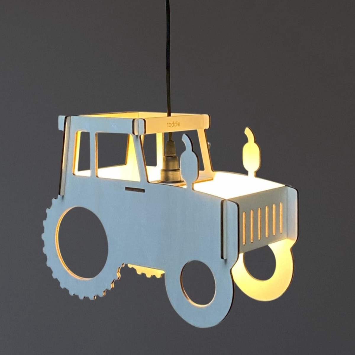 Houten hanglamp kinderkamer | Trekker - blank | toddie.nl