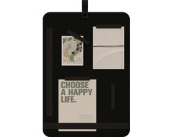 Magneetbord 50x35 Handles and more® | ZWART / bord: Zwart (inclusief 6 leren magneet magneetstrips - magneetbord zwart staal - magneetborden)