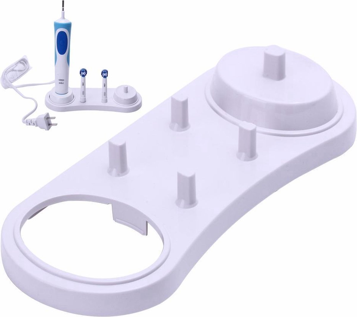 Finnacle - "Nieuwe Tandenborstelhouder van Devi - Inclusief Opbergunit voor 4 Opzetborstels - Speciaal geschikt voor Oral B!"
