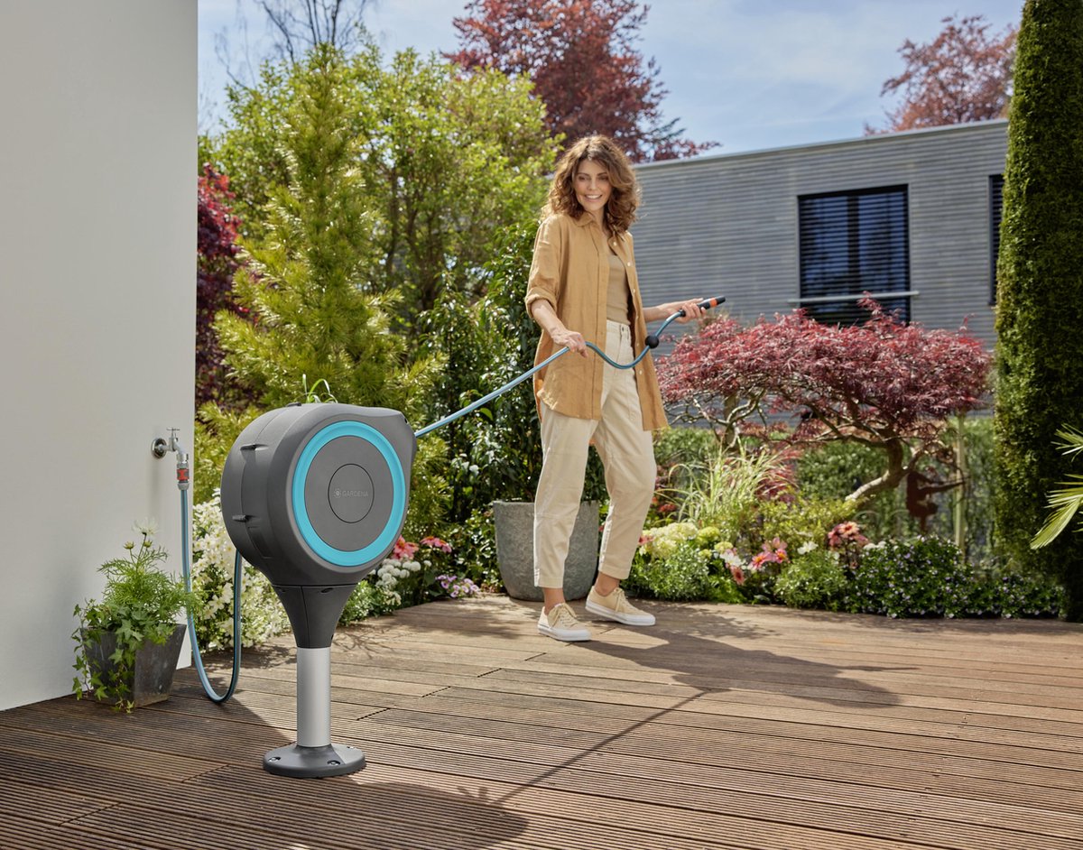 Gardena Boîte à tuyau Patio RollUp S - 15 m - enroulement automatique