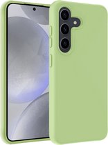 Hoesje Geschikt voor Samsung S24 Hoesje Siliconen Case Hoes - Hoes Geschikt voor Samsung Galaxy S24 Hoes Cover Case - Groen