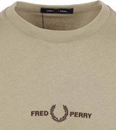 Fred Perry - T-Shirt M4580 Kaki - Heren - Maat M - Slim-fit