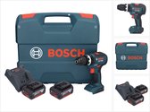 Bosch GSB 18V-55 Professionele accu klopboormachine 18 V 55 Nm borstelloos + 2x accu 4.0 Ah + lader + koffer