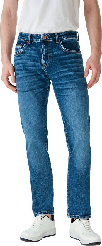 LTB Jeans Hollywood ZD Heren Straight Jean - Donkerblauw - Allon Safe Wash