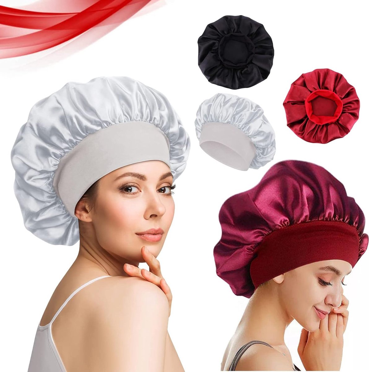 Goedkoopste Bonnet - slaapmuts - satijn