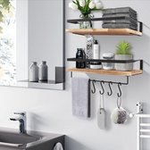 Doucheplank -badkamerrek voor aan de muur, - keuken wandrek - Wandplank / Verbluffende decoratie Set of 2