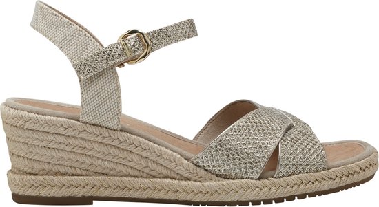 Tamaris Espadrilles goud Textiel - Maat 38